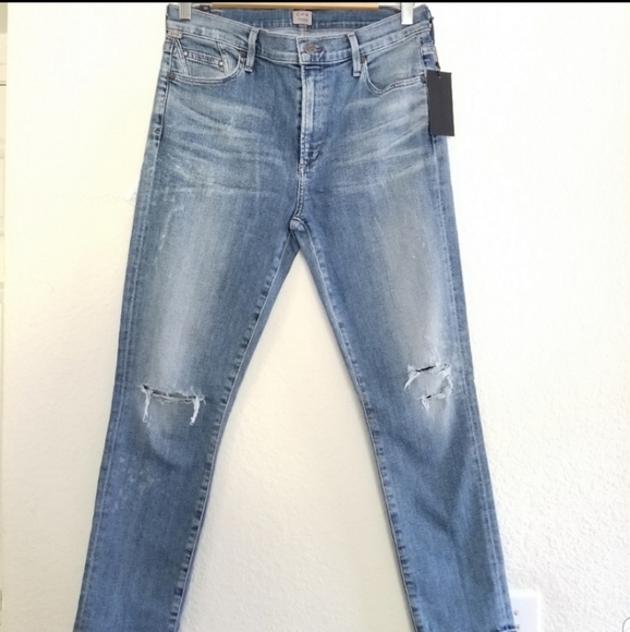 Citizen of Humanity Rocket High Rise Skinny Distressed Fizzle Jeans Size… - Picture 3 of 13